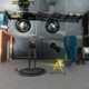 A screenshot from Ctrl Alt Ego, showing a DAD, a sentry bot that can dematerialize other objects.
